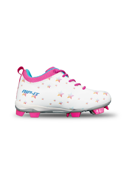 Rokey Girls' Play Ball Starlight Softball Cleat Size 1 - Comfortable Fit for Young Athletes