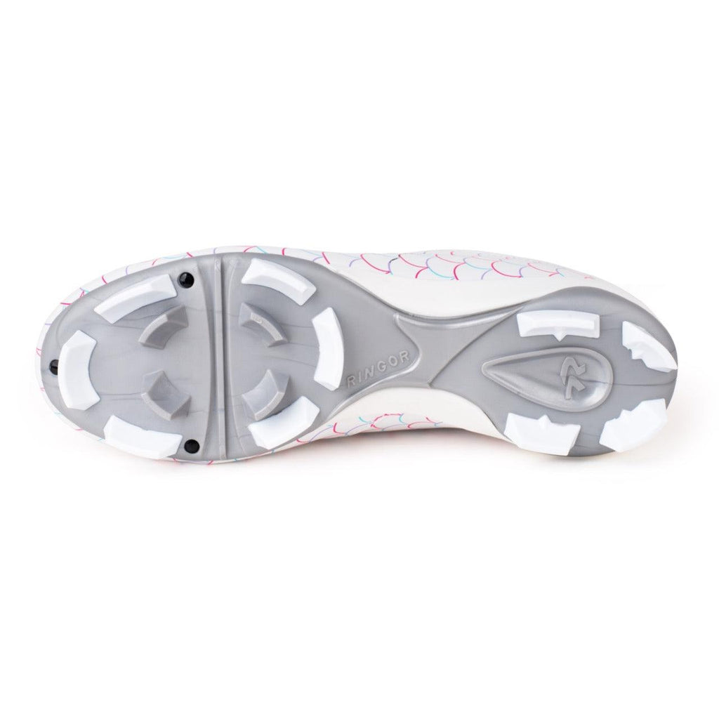 Rokey Girls' Play Ball Softball Cleat Size 1 Pink - Enhanced Comfort and Support