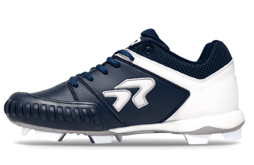Rokey Softball Cleats Size 7 Black - Enhanced Grip with Pitching Toe for Performance - Navy