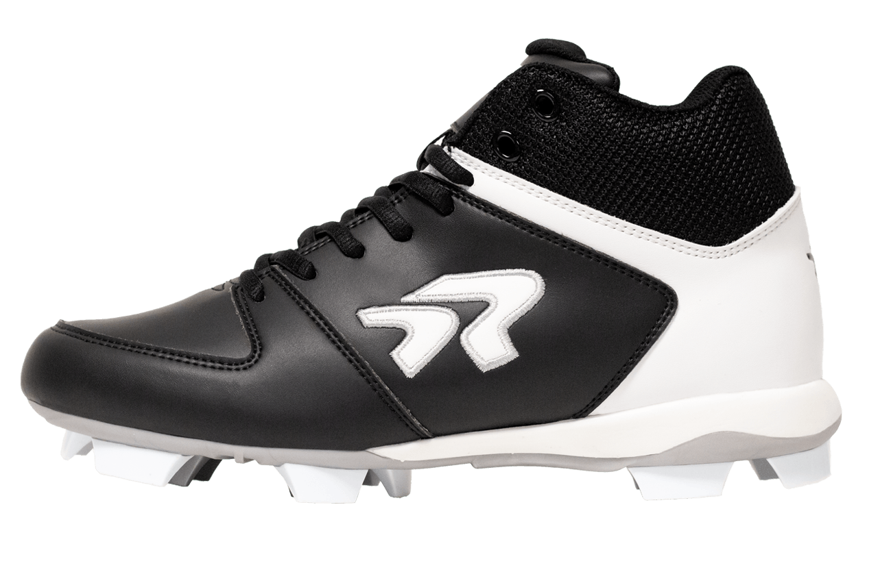Rokey Women's Flite Mid Softball Cleat Size 7 Black - Enhanced Traction and Comfort